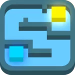 Time Maze のアプリアイコン。上から見た迷路とゴールのイラスト。